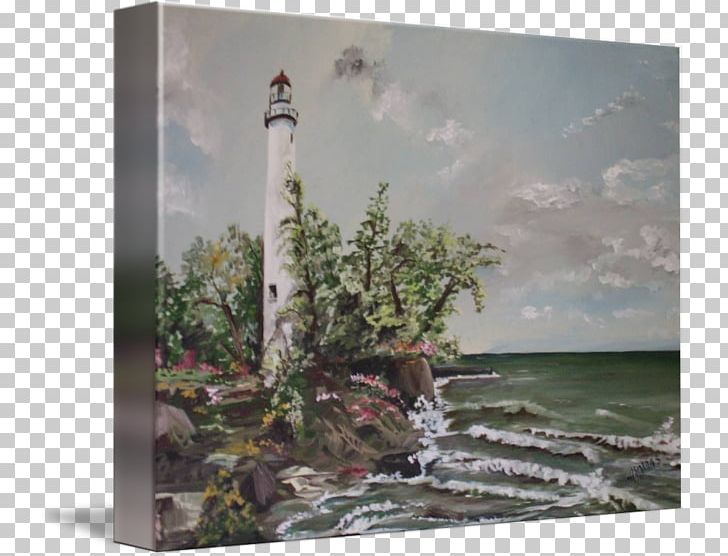 Pointe Aux Barques Lighthouse Pointe Aux Barques Township Painting Canvas Print PNG, Clipart, Art, Canvas, Canvas Print, Fine Art, Landscape Free PNG Download