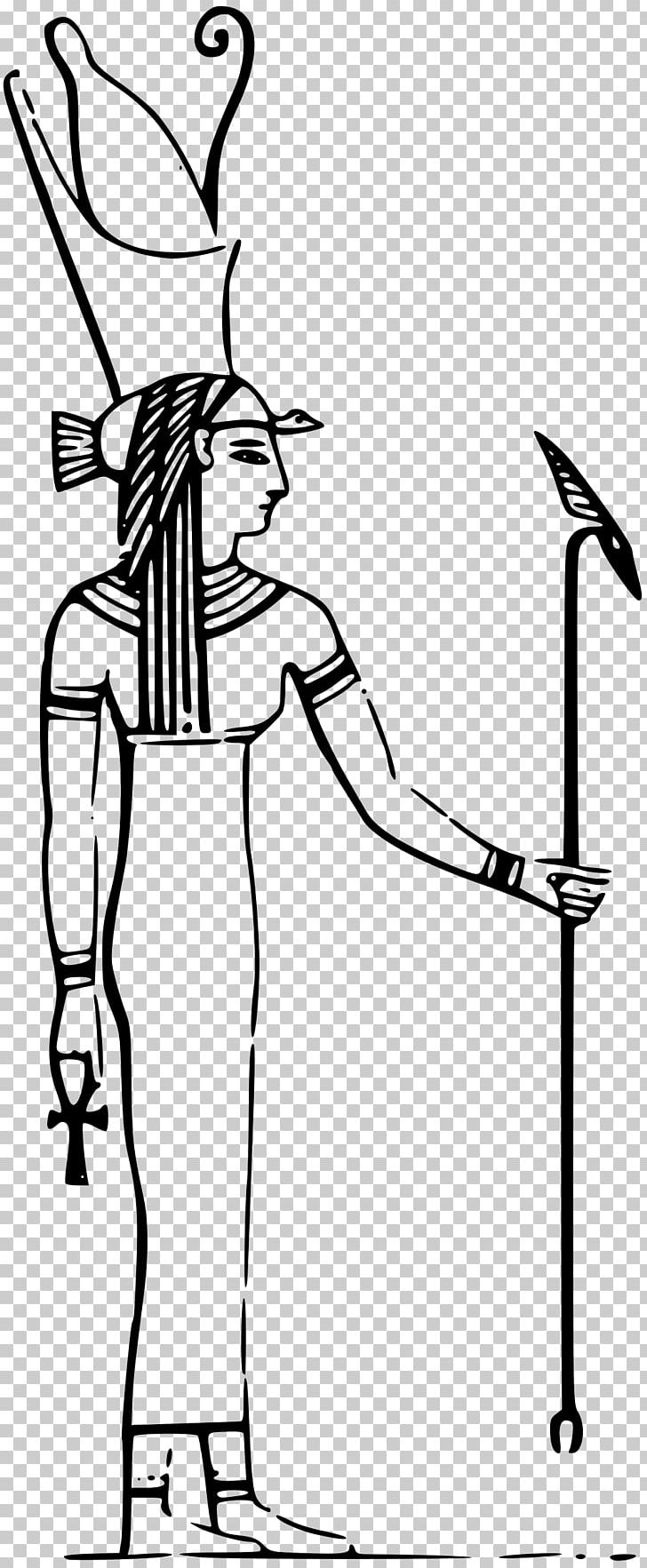 Isis Ancient Egyptian Deities PNG, Clipart, Arm, Art, Artwork, Black, Black And White Free PNG Download