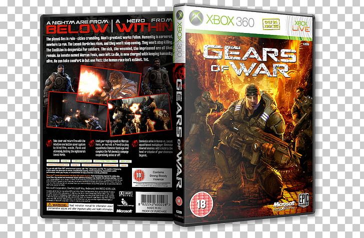 Xbox 360 Gears Of War PC Game Plakat Naukowy PNG, Clipart, Action Figure, Capa, Film, Gears Of War, Gears Of War Judgment Free PNG Download