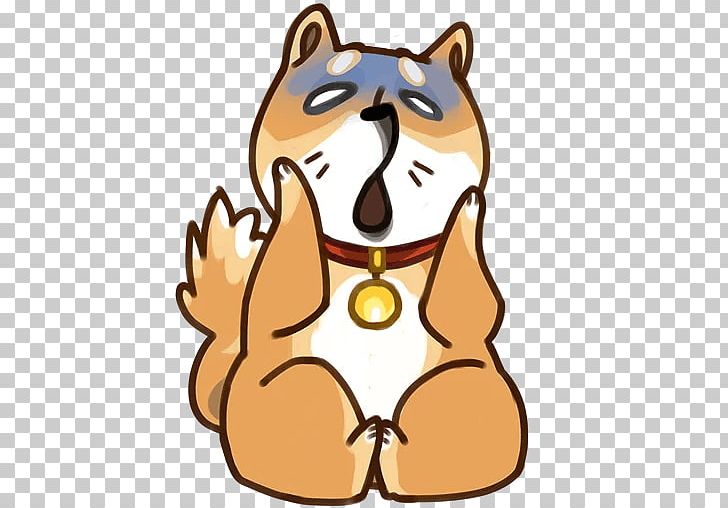 Whiskers Shiba Inu Telegram Sticker PNG, Clipart, Bear, Carnivoran, Cat, Cat Like Mammal, Dog Free PNG Download