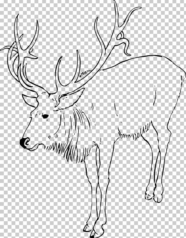 Reindeer Rudolph PNG, Clipart, Animal Figure, Antler, Artwork, Black And White, Cartoon Free PNG Download