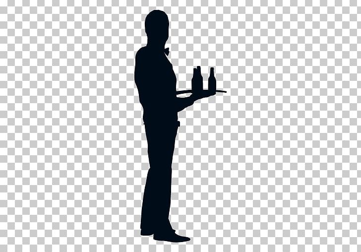Silhouette Drawing Waiter PNG, Clipart, Animals, Arm, Bottle, Cartoon, Drawing Free PNG Download