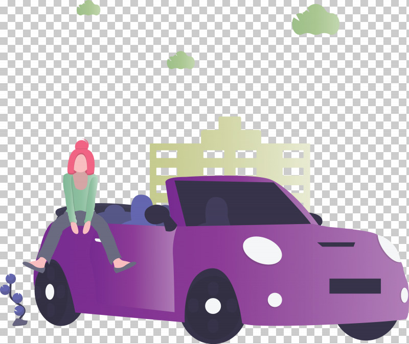 Green Vehicle Violet Pink Cartoon PNG, Clipart, Car, Cartoon, Compact Car, Electric Vehicle, Green Free PNG Download