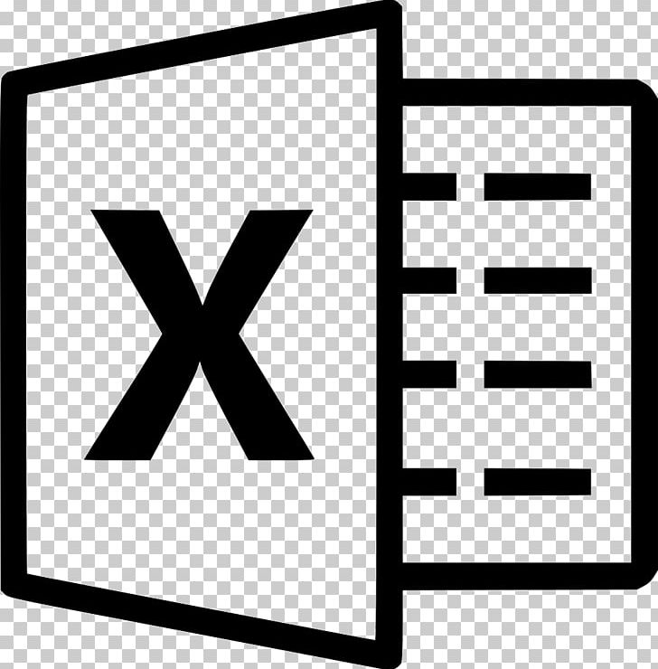 Microsoft Excel Computer Icons Graphics Filename Extension PNG, Clipart, Angle, Area, Black, Black And White, Brand Free PNG Download