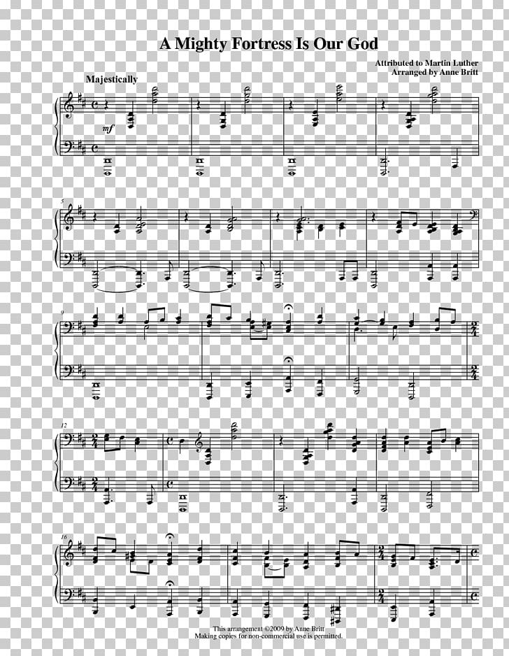 Sheet Music A Mighty Fortress Is Our God Song Hymn PNG, Clipart, Angle, Anne Britt, Area, Arrangement, Black And White Free PNG Download