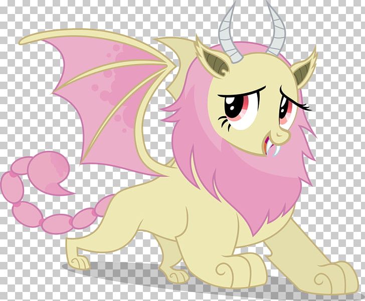 Pony Manticore Fluttershy Lion Horse PNG, Clipart, Animals, Anime, Art, Carnivoran, Cartoon Free PNG Download