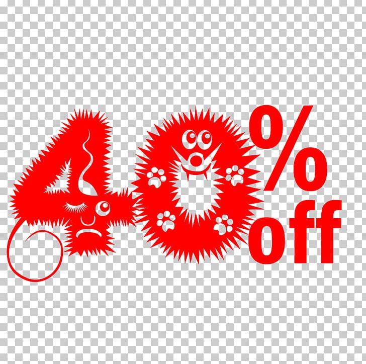 Cute Hairy Halloween 40% Off Discount Tag. PNG, Clipart, Area, Brand, Circle, Line, Logo Free PNG Download
