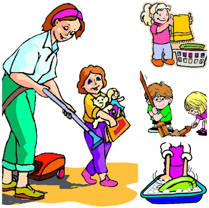Child Parent Woman PNG, Clipart, Area, Artwork, Cartoon, Child, Chores Free PNG Download