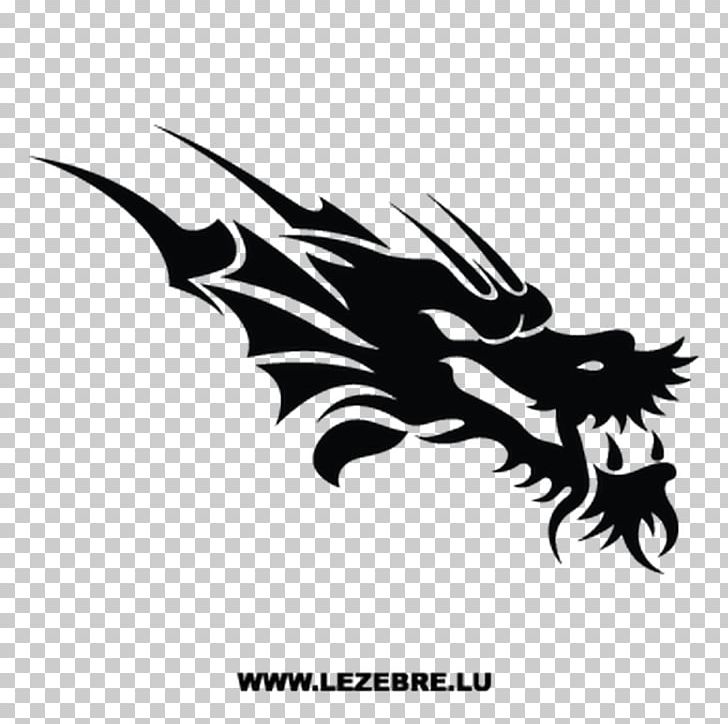 Wall Decal Bumper Sticker Dragon PNG, Clipart, Adhesive, Black And White, Bumper Sticker, Cehennem, Chinese Dragon Free PNG Download