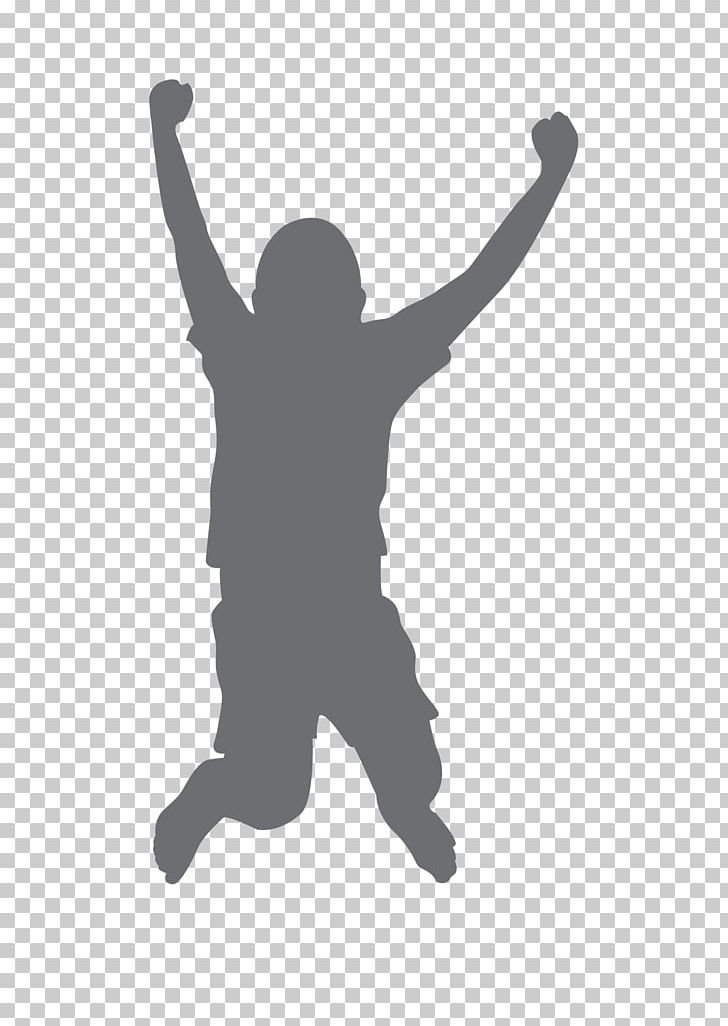 Silhouette Child Jumping PNG, Clipart, Angle, Animals, Arm, Black And White, Boy Free PNG Download