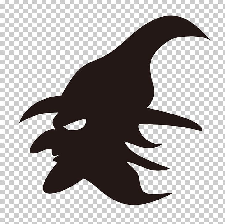 Witchcraft Silhouette Drawing PNG, Clipart, Art, Beak, Bird, Black And White, Drawing Free PNG Download