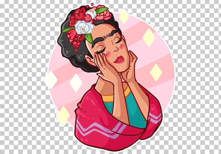 Frida Kahlo Museum Sticker Painter Telegram PNG, Clipart, Art, Cheek, Fictional Character, Frida Kahlo, Frida Kahlo Dreams Free PNG Download
