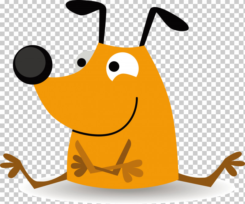 Cartoon Yellow Smile PNG, Clipart, Cartoon, Cute Cartoon Dog, Smile, Yellow Free PNG Download
