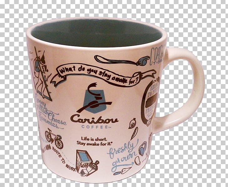 caribou coffee ceramic mug life is short
