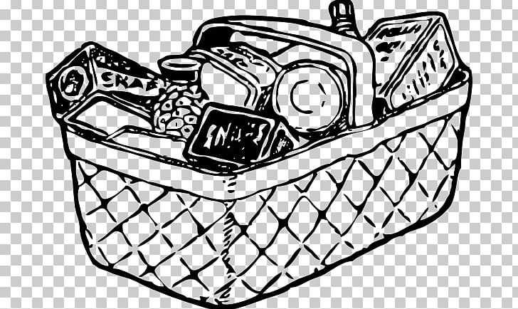 Picnic Baskets Drawing PNG, Clipart, Angle, Automotive Design, Auto Part, Basket, Black And White Free PNG Download