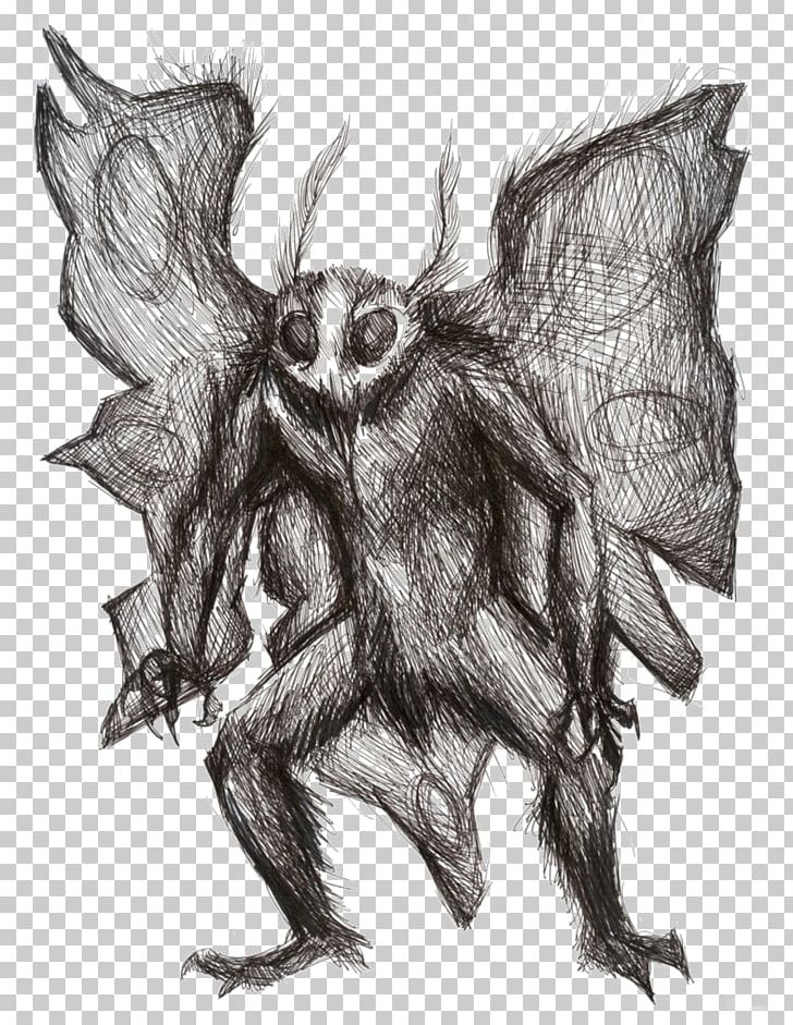 Flatwoods Monster Point Pleasant Mothman Drawing PNG, Clipart, Art, Artwork, Background Size, Bat, Black And White Free PNG Download