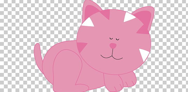 Pink Cat Kitten Cuteness PNG, Clipart, Carnivoran, Cartoon, Cat, Cat Like Mammal, Cat Resting Cliparts Free PNG Download