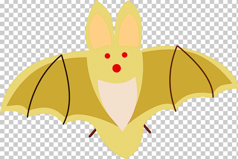Cartoon Yellow Bat Ear PNG, Clipart, Bat, Cartoon, Ear, Yellow Free PNG Download