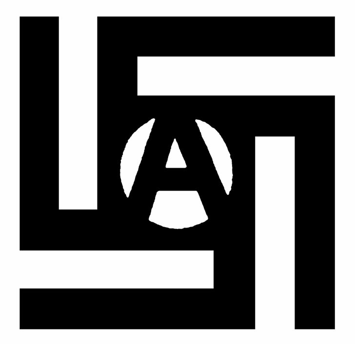Swastika Anarchism PNG, Clipart, Anarchism, Angle, Area, Black, Black And White Free PNG Download