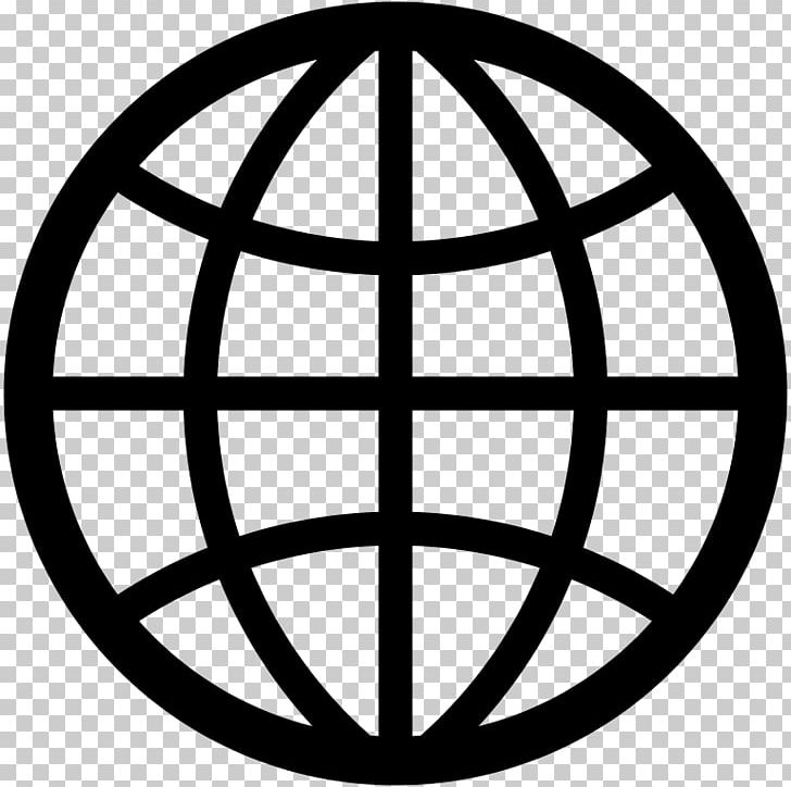 Globe Computer Icons PNG, Clipart, Area, Black And White, Circle, Computer Icons, Download Free PNG Download