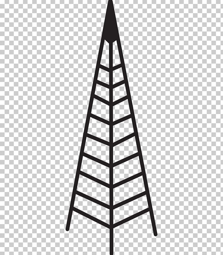 Aerials Radio Telecommunications Tower Broadcasting PNG, Clipart, Aerials, Amateur Radio, Angle, Black And White, Broadcasting Free PNG Download