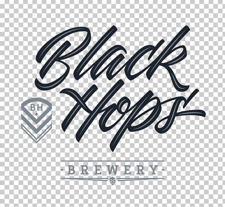 Black Hops Brewery Logo Beer Brewing Grains & Malts Design PNG, Clipart, Angle, Beer Brewing Grains Malts, Black And White, Black Hops Brewery, Brand Free PNG Download