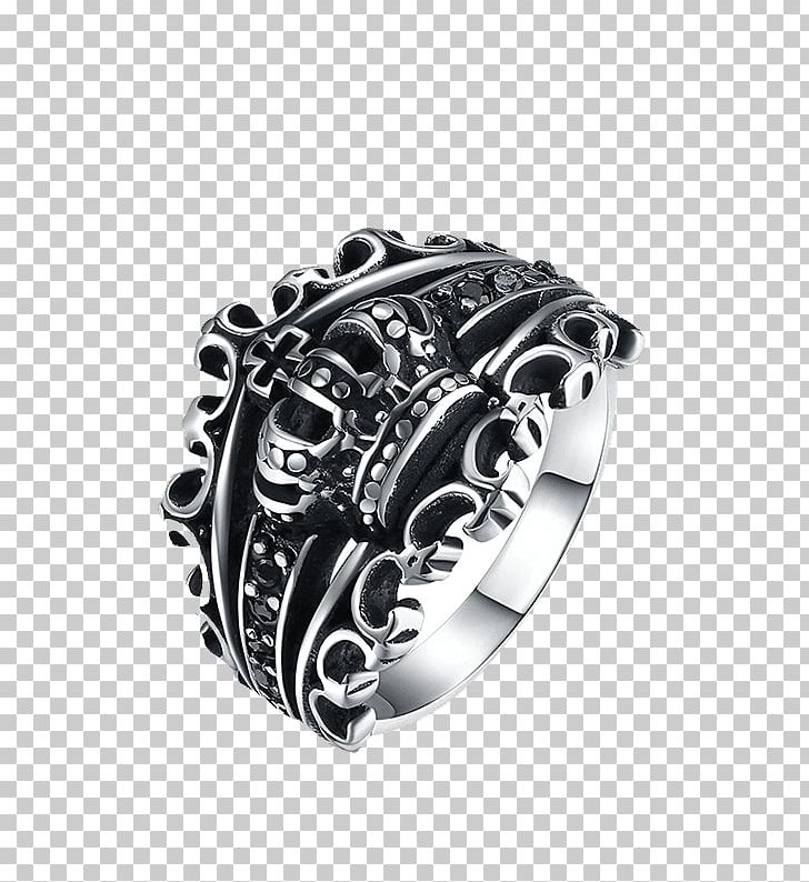 Ring Sterling Silver Jewellery Stainless Steel PNG, Clipart, Body Jewelry, Crown, Cubic Zirconia, Gold, Gothic Free PNG Download