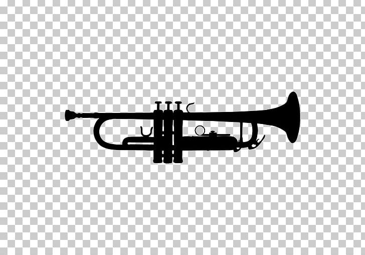 Trumpet Silhouette Music PNG, Clipart, Black And White, Brass Instrument, Bugle, Cornet, Mellophone Free PNG Download