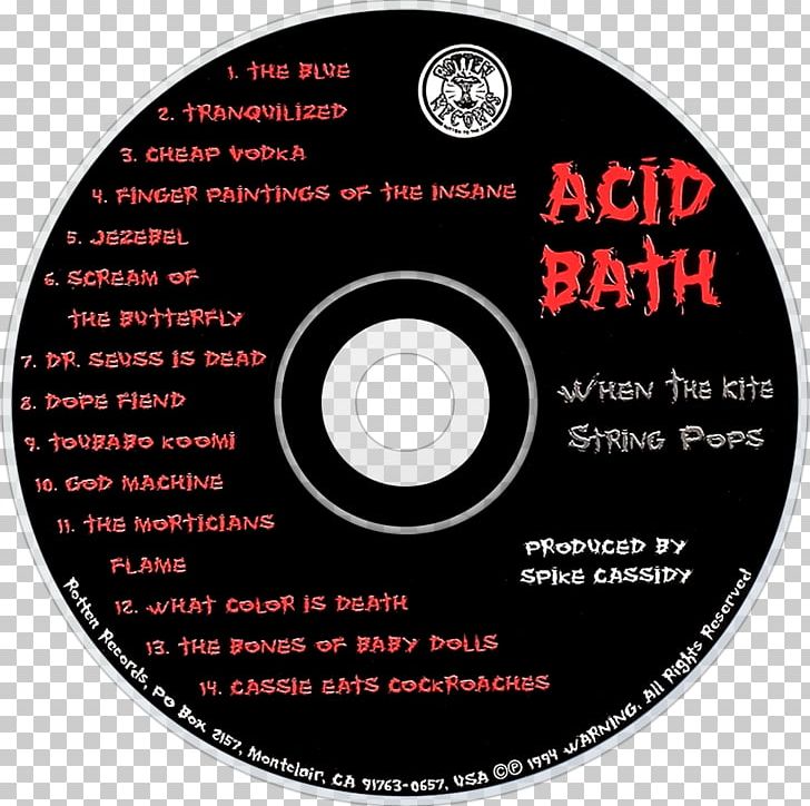 Acid Bath When The Kite String Pops Compact Disc Shirt PNG, Clipart, Acid Bath, Bathroom Album Cover, Brand, Compact Disc, Dvd Free PNG Download