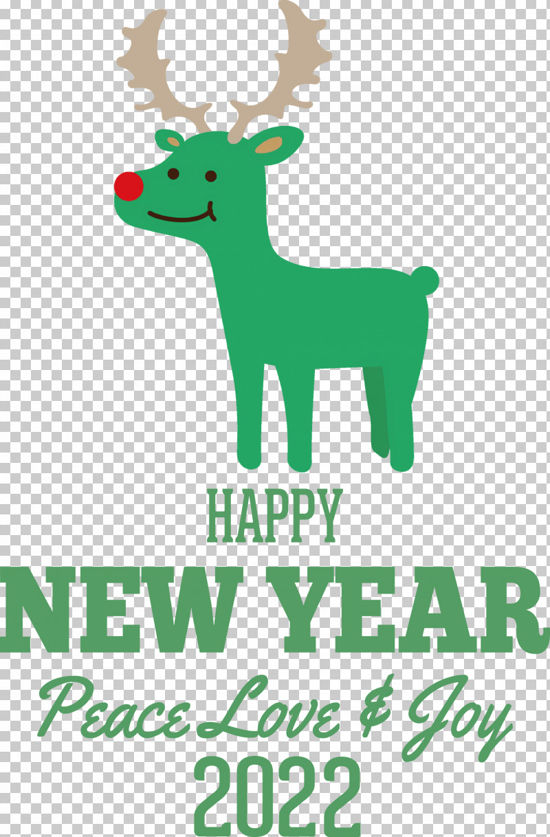 New Year 2022 Happy New Year 2022 2022 PNG, Clipart, Deer, Green, Logo, Meter, Reindeer Free PNG Download