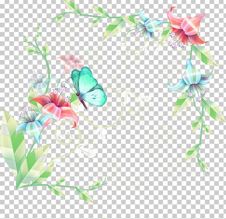 Butterfly Funky Birds Flower PNG, Clipart, Beautiful, Border, Border Frame, Branch, Certificate Border Free PNG Download