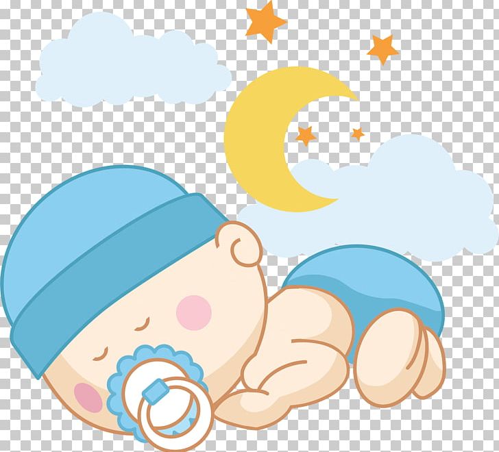 sleeping baby boy clipart