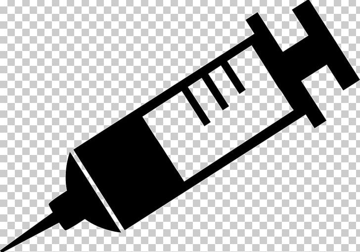 Syringe Hypodermic Needle Injection Medicine Cartoon PNG, Clipart, Angle, Black, Black And White, Brand, Cartoon Free PNG Download