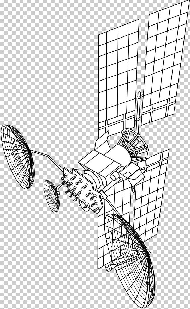 Tracking And Data Relay Satellite Luch Spacecraft Communications Satellite PNG, Clipart, Angle, Area, Black And White, Communications Satellite, Drawing Free PNG Download