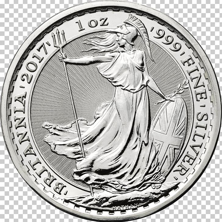 Royal Mint Britannia Bullion Coin Silver Coin PNG, Clipart, Black And White, Britannia, Bullion, Bullion Coin, Circle Free PNG Download