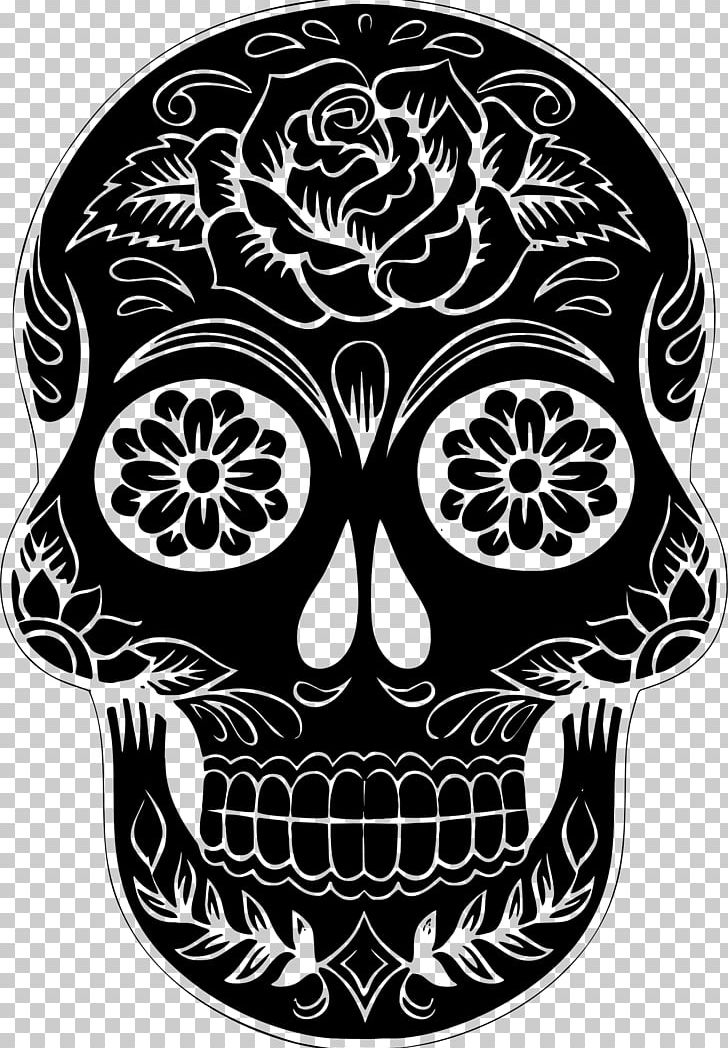 Calavera Skull PNG, Clipart, Art, Black And White, Bone, Calavera, Clip Art Free PNG Download