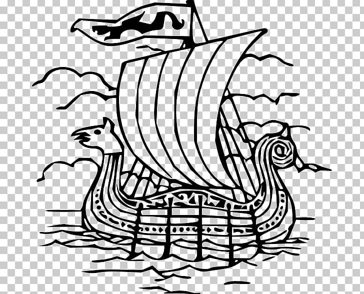 Viking Tales Kaupang Odin Viking Ships Norsemen PNG, Clipart, Beak, Bird, Black And White, Caravel, Coloring Book Free PNG Download