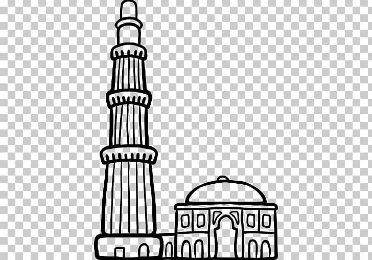 Qutb Minar Drawing Quwwatul Islam Masjid Tower Minaret PNG, Clipart, Black And White, Computer Icons, Drawing, Icon Download, India Free PNG Download