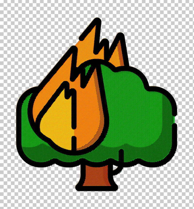 Climate Change Icon Burning Tree Icon Forest Fire Icon PNG, Clipart, Climate Change Icon, Forest Fire Icon, Green, Line, Yellow Free PNG Download