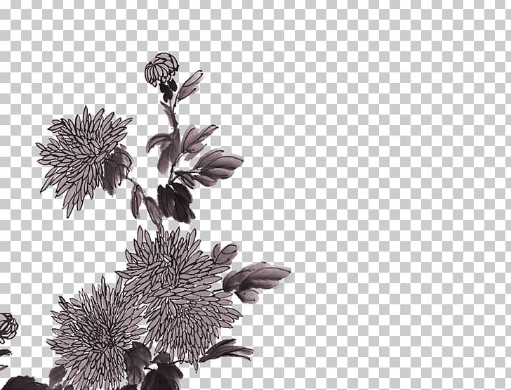Ink Wash Painting Chrysanthemum Shan Shui Watercolor Painting Bamboo PNG, Clipart, Black And White, Branch, Chrysanthemum Chrysanthemum, Chrysanthemums, Computer Wallpaper Free PNG Download