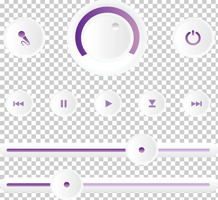 Purple User Interface Design Media Player PNG, Clipart, Angle, Brand, Circle, Control Panel, Designed Vector Free PNG Download