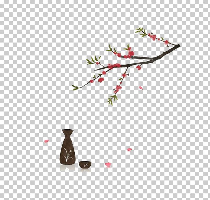 Alcoholic Beverage Ink Wash Painting Illustration PNG, Clipart, Alcoholic Beverage, Art, Blossom, Branch, Cartoon Free PNG Download