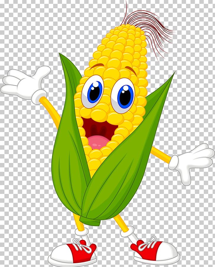 Corn On The Cob Popcorn Maize Cartoon PNG, Clipart, Beak, Bird, Cartoon, Corn, Corncob Free PNG Download