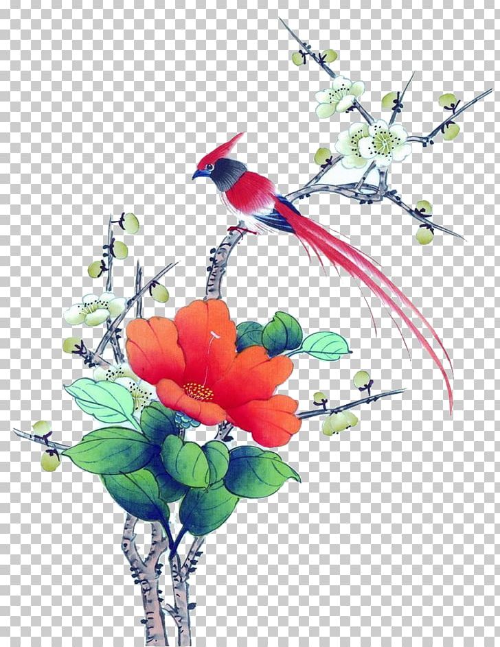 Painting Interior Design Services Frame PNG, Clipart, Artificial Flower, Birds, Branch, Chinese Painting, Flower Free PNG Download
