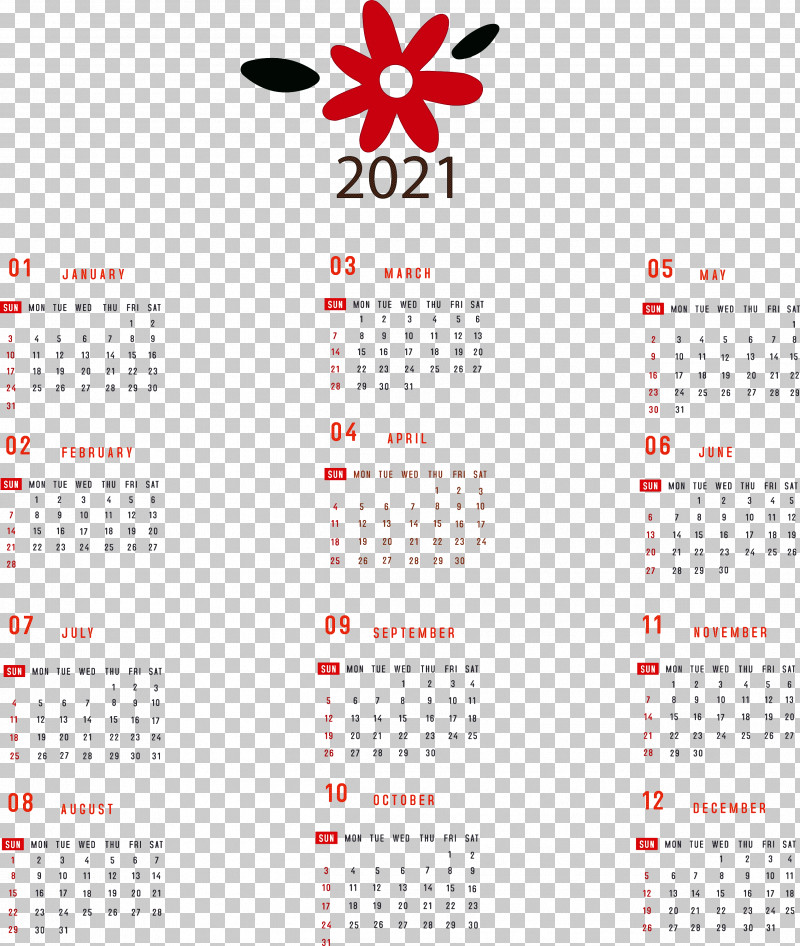 Printable 2021 Yearly Calendar 2021 Yearly Calendar PNG, Clipart, 2021 Yearly Calendar, Annual Calendar, Calendar System, Calendar Year, December Free PNG Download