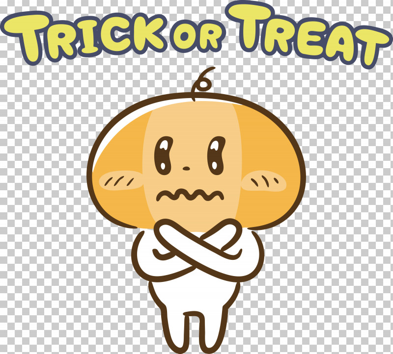 TRICK OR TREAT Happy Halloween PNG, Clipart, Behavior, Biology, Cartoon, Emoticon, Happiness Free PNG Download