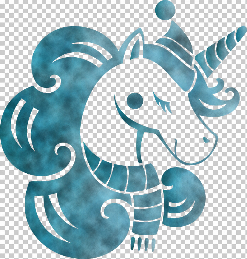 Unicorn Christmas Unicorn PNG, Clipart, Aqua, Christmas Unicorn, Seahorse, Teal, Turquoise Free PNG Download