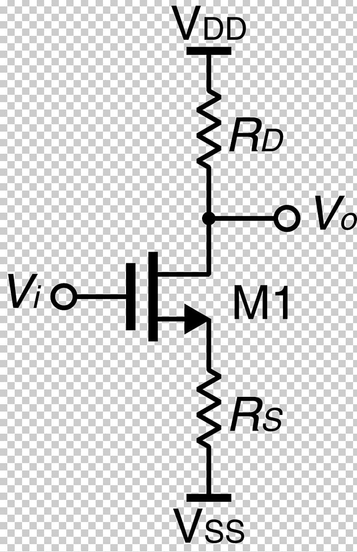 Cascode Common Source MOSFET Amplifier Field-effect Transistor PNG, Clipart, Angle, Area, Bipolar Junction Transistor, Black, Black And White Free PNG Download