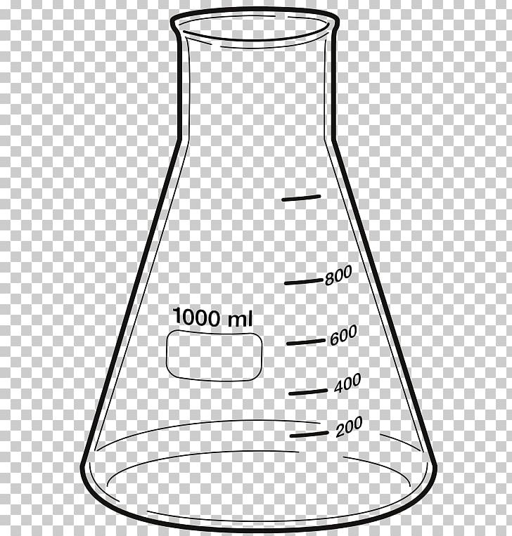 Erlenmeyer Flask Laboratory Flasks Volumetric Flask Beaker PNG, Clipart, Angle, Area, Black And White, Chemistry, Emil Erlenmeyer Free PNG Download