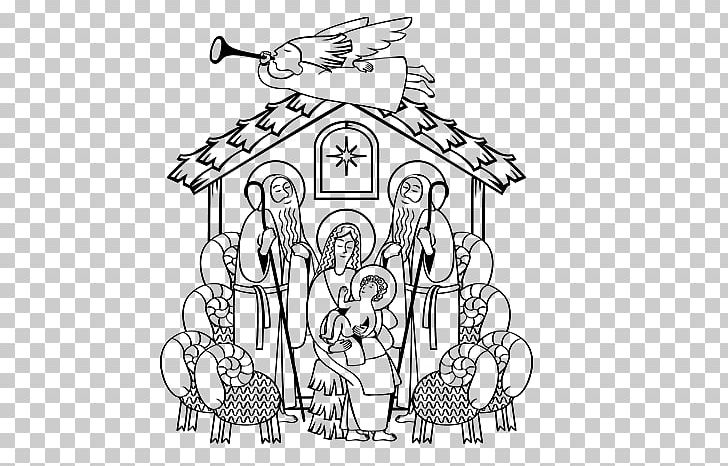 Drawing Coloring Book Child Historical Jesus Nativity Scene PNG, Clipart, Art, Artwork, Birth, Black And White, Character Free PNG Download